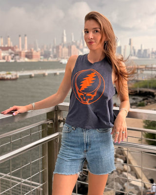 Grateful Dead New York Stealie Crop Racerback Tank