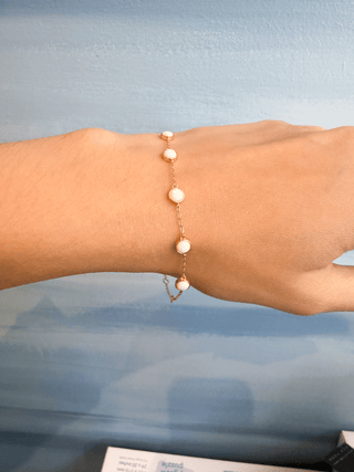 Opal Charm Stacking Bracelet