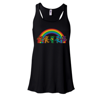 Grateful Dead Rainbow Bears Women's Flowy Racerback Tank