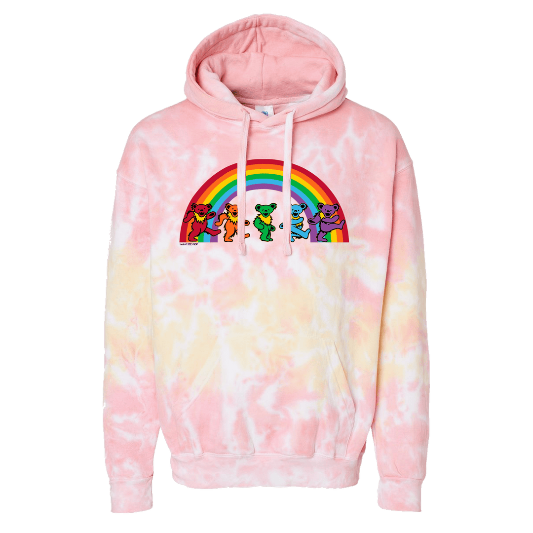Grateful Dead Rainbow Bears Unisex Tie Dye Hoodie – Little Hippie