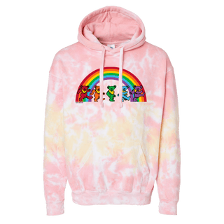 Grateful Dead Rainbow Bears Unisex Tie Dye Hoodie PRE ORDER SHIPPING MID MARCH