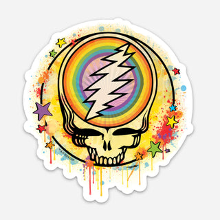 Grateful Dead Rainbow Splatter Steal Your Face Sticker