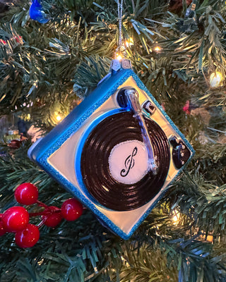 Retro Turntable Glass Ornament