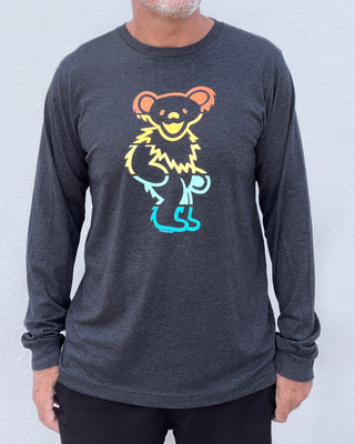 Grateful Dead Retro Stripes Bear Unisex Longsleeve T