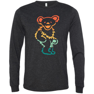 Grateful Dead Retro Stripes Bear Unisex Longsleeve T