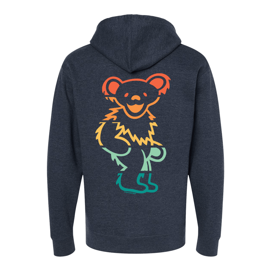 Grateful Dead Retro Stripes Bear Unisex Zip Hoodie – Little Hippie