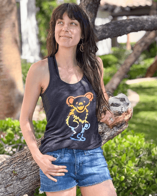 Grateful Dead Retro Stripes Big Bear Flowy Racerback Tank PRE ORDER Ships end JULY