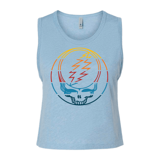 Grateful Dead Retro Stripes Stealie Women's Crop Tank