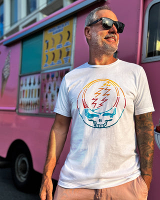Grateful Dead Retro Stripes Stealie Unisex T