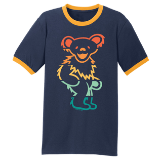 Grateful Dead Retro Stripes Big Bear Ringer T