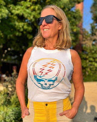 Grateful Dead Retro Stripes Stealie Women's Tank