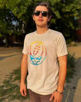 Grateful Dead Retro Stripes Stealie Unisex T