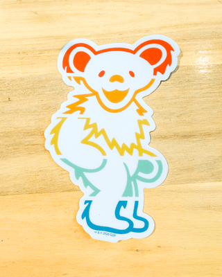 Grateful Dead Retro Stripes Bear Sticker