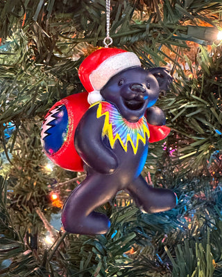 Grateful Dead Santa Bear With Bag Christmas Ornament