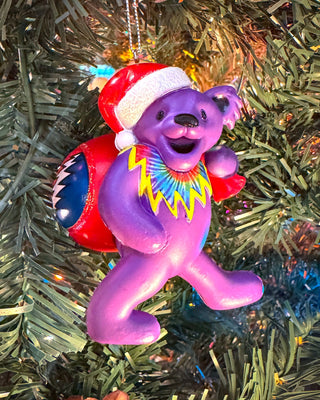 Grateful Dead Santa Bear With Bag Christmas Ornament