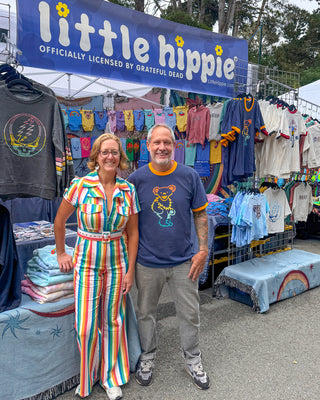 Grateful Dead Retro Stripes Bear Ringer T