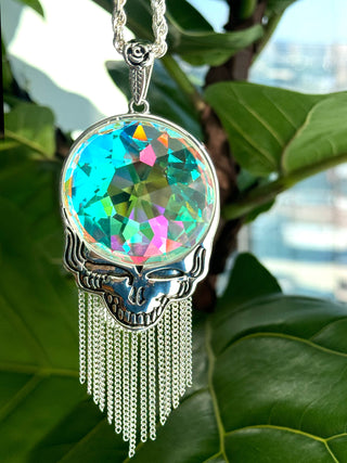 Grateful Dead Silver Steal Your Prism Necklace