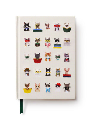 Studious Cats Embroidered Journal