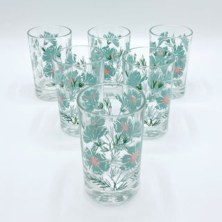 Vintage 1960s MCM Small Blue Flower Taylor Smith Glasses