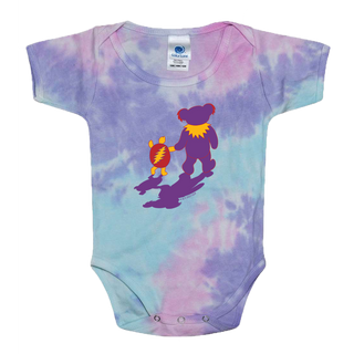Grateful Dead Terrapin & Bear Tie Dye Short Sleeve Baby One Piece