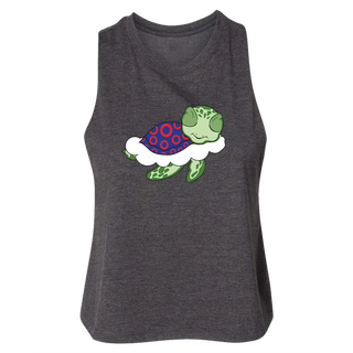 Turtle in the Clouds Racerback Crop Tank