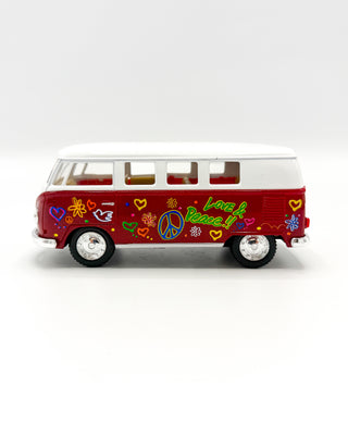 VW Flower Power Bus Pullback Toy