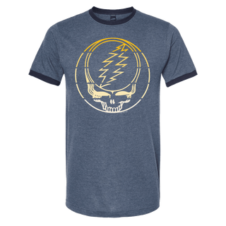 Grateful Dead Yellow Stripes Stealie Ringer T