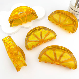 Orange Slice Claw Clip