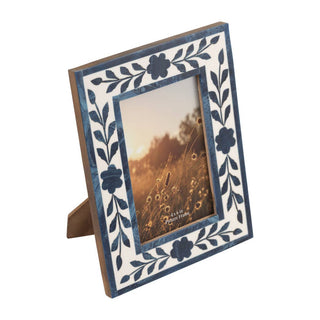 Blue Floral Photo Frame