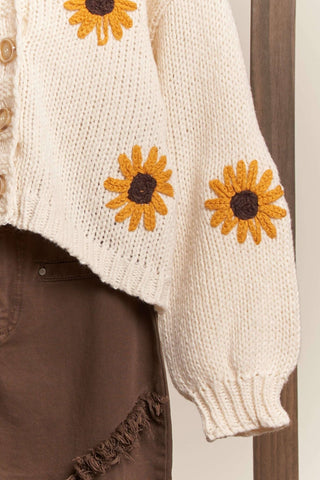 Sunflower V Neck Cardigan