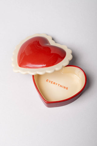 Heart Ceramic Trinket Box