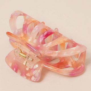 Pink Acrylic Hair Claw Clip