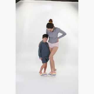 Rainbow Hearts Kids Slippers