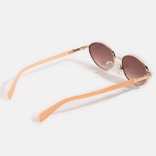 Slim Metal Oval Sunglasses