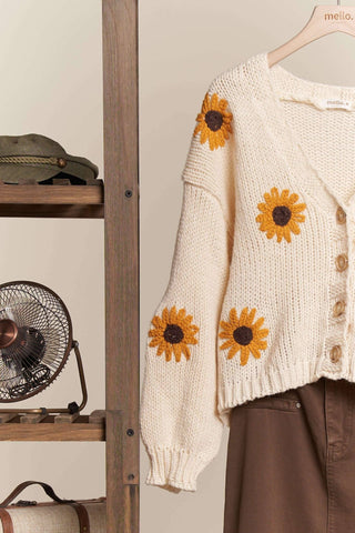 Sunflower V Neck Cardigan