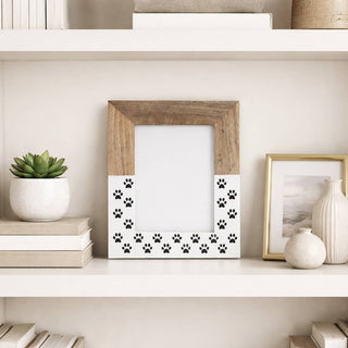 Paw Print Wood Photo Frame