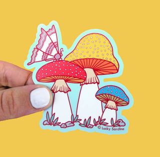 Mushroom Moth Sticker