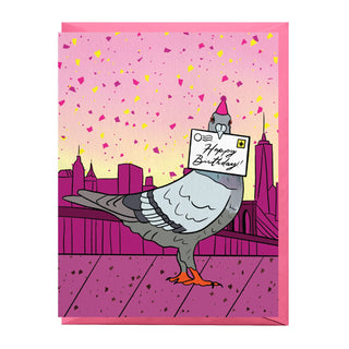 New York Pigeon Birthday Card