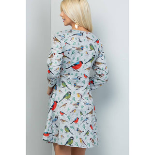 Bird Print Tunic Dress