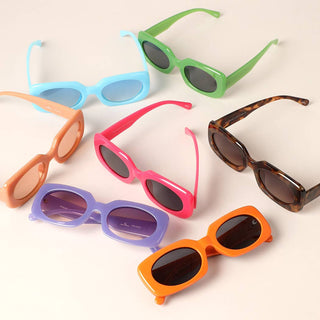 Bold Colored Rectangular Sunglasses