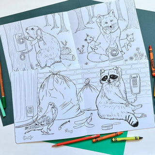 Animals On The Phone Coloring Book