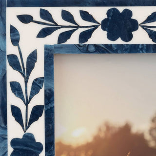 Blue Floral Photo Frame