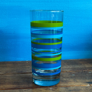 Vintage Glasses Blue Stripes
