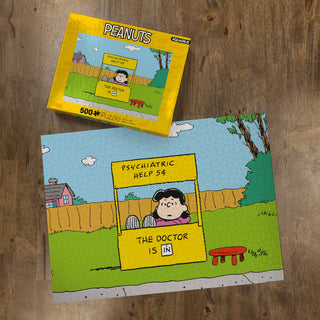 Peanuts Lucy Doctor is In 500 Piece Jigsaw Puzzle