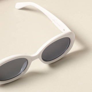 Oval Shape Glitter Sunglasses