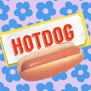 Retro NYC Hot Dog Postcard