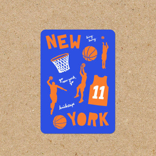 New York Basketball Silhouette Sticker