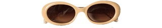 Oval Shape Glitter Sunglasses