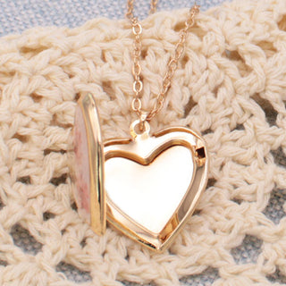 Pink Dried Flower Locket Necklace