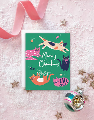 Meowy Christmas Holiday Greeting Card